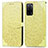 Custodia Portafoglio In Pelle Fantasia Modello Cover con Supporto S04D per Oppo A53s 5G Giallo