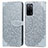 Custodia Portafoglio In Pelle Fantasia Modello Cover con Supporto S04D per Oppo A53s 5G Grigio