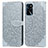 Custodia Portafoglio In Pelle Fantasia Modello Cover con Supporto S04D per Oppo A54s Grigio