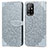 Custodia Portafoglio In Pelle Fantasia Modello Cover con Supporto S04D per Oppo A94 5G Grigio