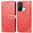 Custodia Portafoglio In Pelle Fantasia Modello Cover con Supporto S04D per Oppo Reno5 A Rosso