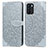 Custodia Portafoglio In Pelle Fantasia Modello Cover con Supporto S04D per Oppo Reno6 Z 5G Grigio