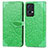 Custodia Portafoglio In Pelle Fantasia Modello Cover con Supporto S04D per Oppo Reno7 Pro 5G Verde