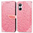 Custodia Portafoglio In Pelle Fantasia Modello Cover con Supporto S04D per Realme 10 4G Oro Rosa