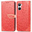 Custodia Portafoglio In Pelle Fantasia Modello Cover con Supporto S04D per Realme 10 4G Rosso