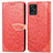 Custodia Portafoglio In Pelle Fantasia Modello Cover con Supporto S04D per Realme 8i Rosso