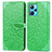 Custodia Portafoglio In Pelle Fantasia Modello Cover con Supporto S04D per Realme 9 4G Verde