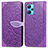 Custodia Portafoglio In Pelle Fantasia Modello Cover con Supporto S04D per Realme 9 5G Viola