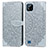 Custodia Portafoglio In Pelle Fantasia Modello Cover con Supporto S04D per Realme C11 (2021) Grigio