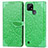 Custodia Portafoglio In Pelle Fantasia Modello Cover con Supporto S04D per Realme C21 Verde