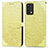 Custodia Portafoglio In Pelle Fantasia Modello Cover con Supporto S04D per Realme GT Master 5G Giallo