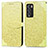 Custodia Portafoglio In Pelle Fantasia Modello Cover con Supporto S04D per Realme GT Master Explorer 5G Giallo