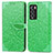 Custodia Portafoglio In Pelle Fantasia Modello Cover con Supporto S04D per Realme GT Master Explorer 5G Verde