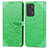 Custodia Portafoglio In Pelle Fantasia Modello Cover con Supporto S04D per Realme GT Neo 3T 5G Verde