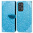 Custodia Portafoglio In Pelle Fantasia Modello Cover con Supporto S04D per Realme GT2 5G Blu