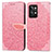 Custodia Portafoglio In Pelle Fantasia Modello Cover con Supporto S04D per Realme GT2 Pro 5G Oro Rosa