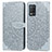 Custodia Portafoglio In Pelle Fantasia Modello Cover con Supporto S04D per Realme Q3i 5G Grigio