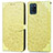 Custodia Portafoglio In Pelle Fantasia Modello Cover con Supporto S04D per Realme V11 5G Giallo