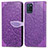 Custodia Portafoglio In Pelle Fantasia Modello Cover con Supporto S04D per Realme V11 5G Viola