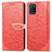 Custodia Portafoglio In Pelle Fantasia Modello Cover con Supporto S04D per Realme V11s 5G Rosso