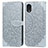 Custodia Portafoglio In Pelle Fantasia Modello Cover con Supporto S04D per Samsung Galaxy A03 Core Grigio