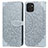 Custodia Portafoglio In Pelle Fantasia Modello Cover con Supporto S04D per Samsung Galaxy A03 Grigio