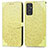 Custodia Portafoglio In Pelle Fantasia Modello Cover con Supporto S04D per Samsung Galaxy A05s Giallo