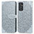 Custodia Portafoglio In Pelle Fantasia Modello Cover con Supporto S04D per Samsung Galaxy A05s Grigio