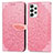 Custodia Portafoglio In Pelle Fantasia Modello Cover con Supporto S04D per Samsung Galaxy A33 5G Oro Rosa