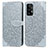 Custodia Portafoglio In Pelle Fantasia Modello Cover con Supporto S04D per Samsung Galaxy A52 4G Grigio