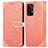 Custodia Portafoglio In Pelle Fantasia Modello Cover con Supporto S04D per Samsung Galaxy A52s 5G Arancione