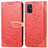 Custodia Portafoglio In Pelle Fantasia Modello Cover con Supporto S04D per Samsung Galaxy A71 5G Rosso