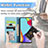 Custodia Portafoglio In Pelle Fantasia Modello Cover con Supporto S04D per Samsung Galaxy A72 4G