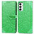 Custodia Portafoglio In Pelle Fantasia Modello Cover con Supporto S04D per Samsung Galaxy F23 5G Verde