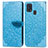 Custodia Portafoglio In Pelle Fantasia Modello Cover con Supporto S04D per Samsung Galaxy M31 Prime Edition