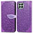 Custodia Portafoglio In Pelle Fantasia Modello Cover con Supporto S04D per Samsung Galaxy M53 5G Viola