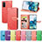 Custodia Portafoglio In Pelle Fantasia Modello Cover con Supporto S04D per Samsung Galaxy S20 5G