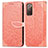 Custodia Portafoglio In Pelle Fantasia Modello Cover con Supporto S04D per Samsung Galaxy S20 FE 4G Arancione