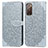 Custodia Portafoglio In Pelle Fantasia Modello Cover con Supporto S04D per Samsung Galaxy S20 FE 4G Grigio