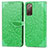 Custodia Portafoglio In Pelle Fantasia Modello Cover con Supporto S04D per Samsung Galaxy S20 FE 4G Verde