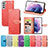 Custodia Portafoglio In Pelle Fantasia Modello Cover con Supporto S04D per Samsung Galaxy S21 5G