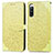 Custodia Portafoglio In Pelle Fantasia Modello Cover con Supporto S04D per Sony Xperia 10 IV Giallo