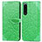 Custodia Portafoglio In Pelle Fantasia Modello Cover con Supporto S04D per Sony Xperia 5 III SO-53B Verde