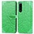 Custodia Portafoglio In Pelle Fantasia Modello Cover con Supporto S04D per Sony Xperia 5 IV Verde