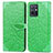 Custodia Portafoglio In Pelle Fantasia Modello Cover con Supporto S04D per Vivo iQOO Z6 5G Verde