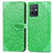 Custodia Portafoglio In Pelle Fantasia Modello Cover con Supporto S04D per Vivo T1 5G India Verde