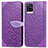 Custodia Portafoglio In Pelle Fantasia Modello Cover con Supporto S04D per Vivo V20 (2021) Viola