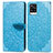 Custodia Portafoglio In Pelle Fantasia Modello Cover con Supporto S04D per Vivo V20 Blu