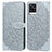 Custodia Portafoglio In Pelle Fantasia Modello Cover con Supporto S04D per Vivo V20 Grigio