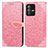 Custodia Portafoglio In Pelle Fantasia Modello Cover con Supporto S04D per Vivo V23 Pro 5G Oro Rosa